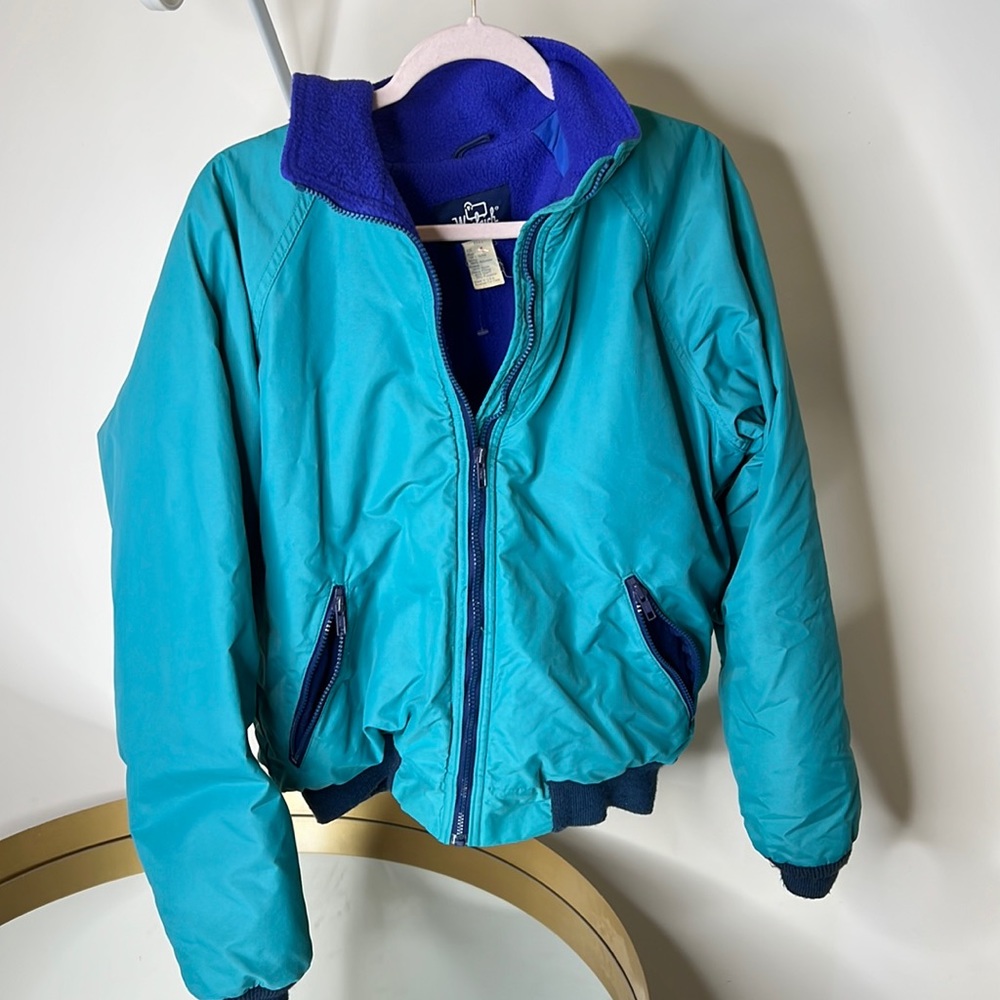 Vintage Teal Fleece Lined Jacket - Woolich - Women’s Medium